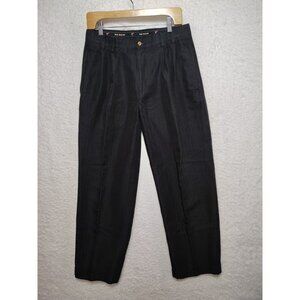 Red Macaw Men's Black Dress Pants Size 32 Double Pleated (32x28)